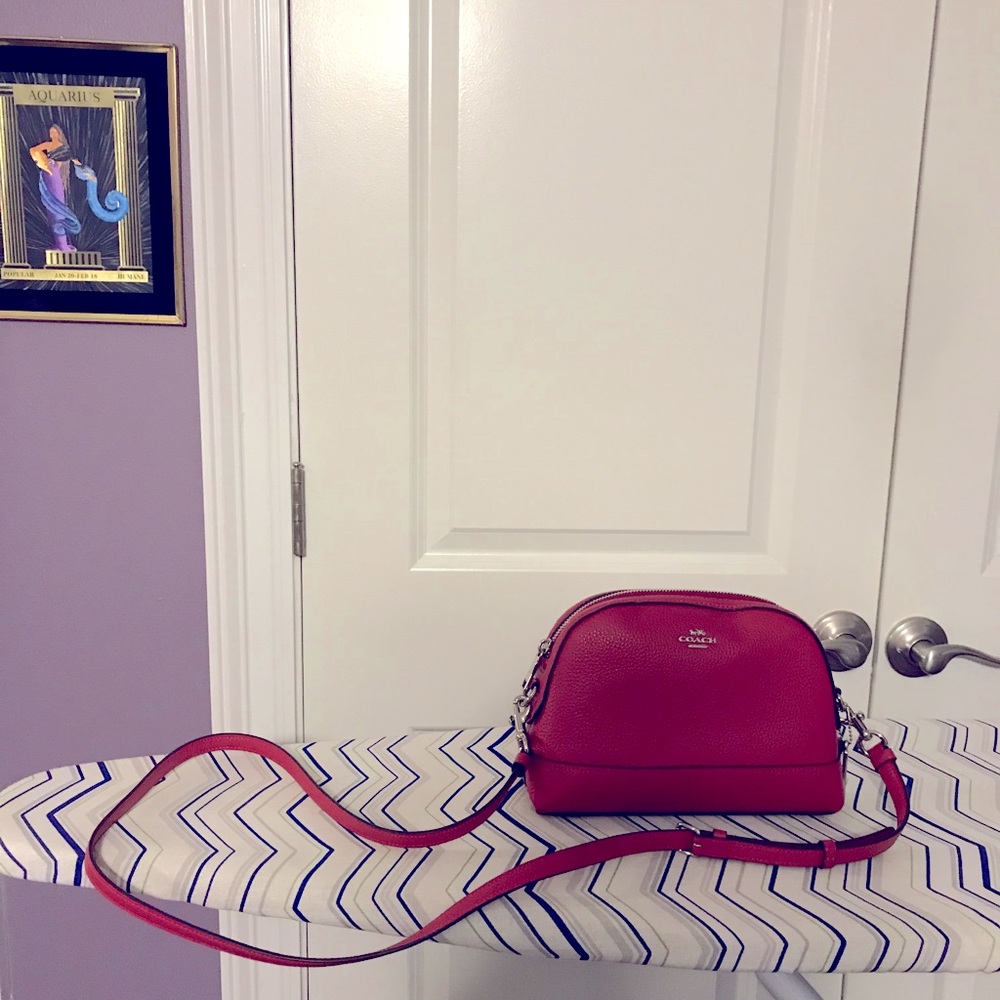 Coach Leather Domed Crossbody Bag